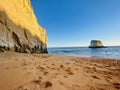 Algarve region in Portugal. A view of a Praia da Rocha in Portimao. Royalty Free Stock Photo