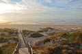 Algarve: Stairs to beach Praia Monte Clerigo near Aljezur, Costa Vicentina, Portugal Royalty Free Stock Photo