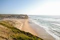 Algarve: Sunset at Surfer beach Praia Monte Clerigo near Aljezur, Portugal Royalty Free Stock Photo