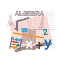 Algebra concept design. Vector illustration decorative design