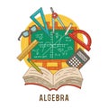 algebra concept. Vector illustration decorative design