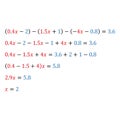 Algebraic equation with one variable decimals fractions