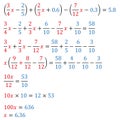 Algebraic equation with one variable equivalence equation