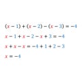 Algebraic equation with one variable positive and negative natural numbers