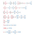 Algebraic equation with one variable simple fractions and mixed fractions equivalence equation