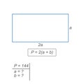 Algebraic expression computing the perimeter of a rectangle