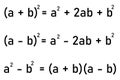 Algebraic expressions - formulas Royalty Free Stock Photo