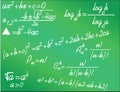 Algebraic math formulas Royalty Free Stock Photo