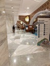 Algebraic mosque interior using granite as walls and floors