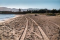 Algeciras empty beach Royalty Free Stock Photo