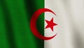 Algeria background flag waving fabric ensign - seamless loop animation video