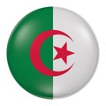 Algeria button on white background