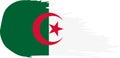 Algeria comet flag, grunge brush vector Royalty Free Stock Photo