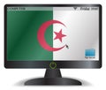 Algeria Computer Screen With On Button