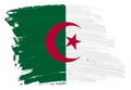 Algeria flag background paint splash brushstroke Royalty Free Stock Photo