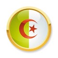 Algeria flag button Royalty Free Stock Photo