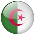 Algeria flag button Royalty Free Stock Photo