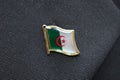 Algeria flag lapel pin on a suit Royalty Free Stock Photo