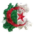 Algeria flag liquid Royalty Free Stock Photo
