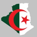 algeria flag map shape vector printable file useful for your projects Royalty Free Stock Photo