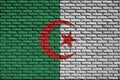 Algeria flag is painted onto an old brick wall Royalty Free Stock Photo