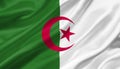 Algeria flag waving with the wind, 3D illustration. Royalty Free Stock Photo