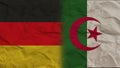 Algeria and Germany Flags Together, Crumpled Paper Effect 3D Illustration