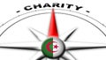 Algeria Globe Sphere Flag and Compass Concept Charity Titles Ã¢â¬â 3D Illustrations