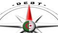 Algeria Globe Sphere Flag and Compass Concept Debt Titles Ã¢â¬â 3D Illustrations