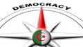 Algeria Globe Sphere Flag and Compass Concept Democracy Titles