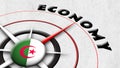 Algeria Globe Sphere Flag and Compass Concept Economy Titles