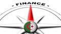 Algeria Globe Sphere Flag and Compass Concept Finance Titles Ã¢â¬â 3D Illustrations