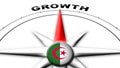 Algeria Globe Sphere Flag and Compass Concept Growth Titles Ã¢â¬â 3D Illustrations