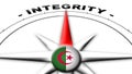 Algeria Globe Sphere Flag and Compass Concept Integrity Titles Ã¢â¬â 3D Illustrations
