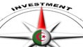 Algeria Globe Sphere Flag and Compass Concept Investment Titles Ã¢â¬â 3D Illustrations