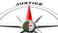 Algeria Globe Sphere Flag and Compass Concept Justice Titles Ã¢â¬â 3D Illustrations