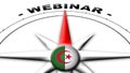 Algeria Globe Sphere Flag and Compass Concept Webinar Titles Ã¢â¬â 3D Illustrations