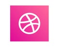 Dribbble social media icon Symbol Element Vector