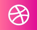 Dribbble social media icon Abstract Symbol Vector