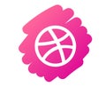 Dribbble social media Logo Design icon Symbol Vector
