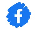 Facebook social media icon Abstract Symbol Vector