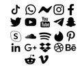 Collection social media icon Abstract Symbol