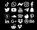 Collection social media Logo Design icon Symbol