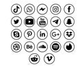 Collection social media icons Logo Abstract Symbol