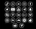 Collection social media icons Symbol Design