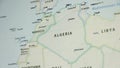 Algeria on a Map with Defocus