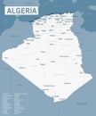 Algeria Map. Detailed Vector Illustration of Algerian Map Royalty Free Stock Photo