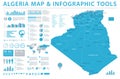 Algeria Map - Info Graphic Vector Illustration Royalty Free Stock Photo