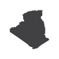 Algeria map silhouette illustration Royalty Free Stock Photo