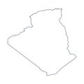 Algeria Map - Vector Contour illustration